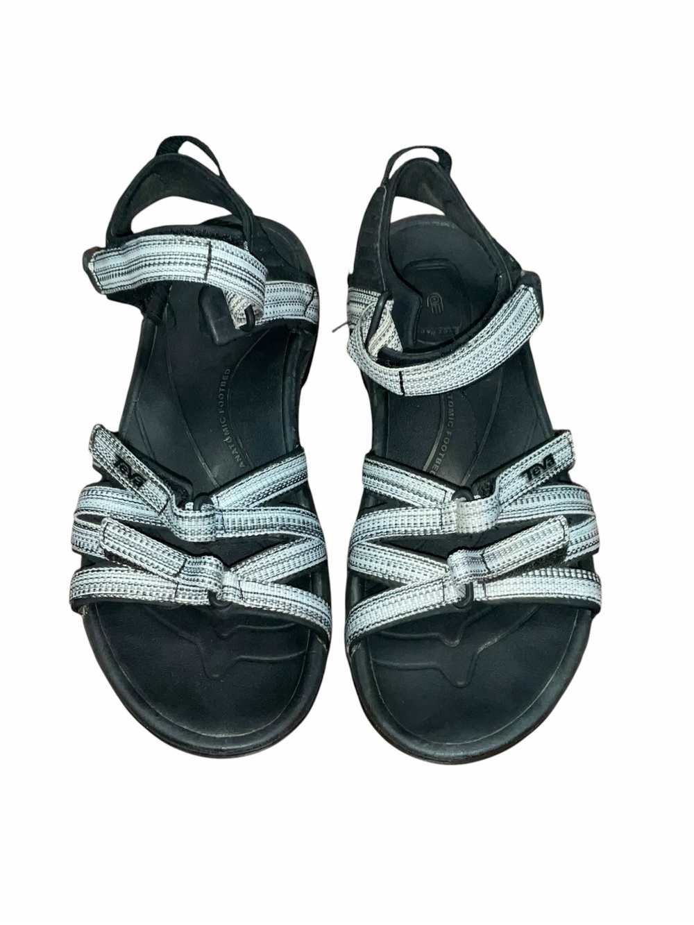 Teva Tirra Sandals Black White Size 8